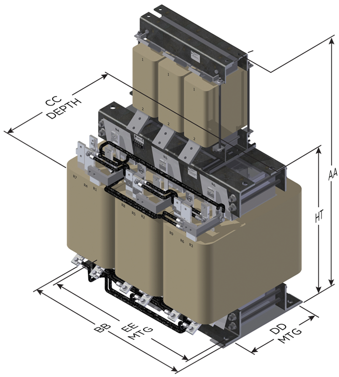 Eagle 18-Pulse Autotransformer CAD Drawing
